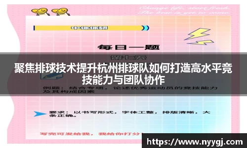 聚焦排球技术提升杭州排球队如何打造高水平竞技能力与团队协作
